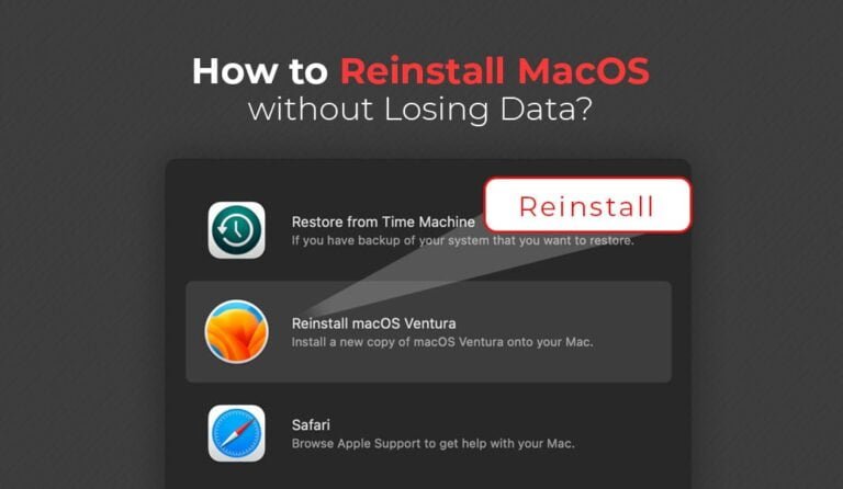 How to Reinstall MacOS without Losing Data?