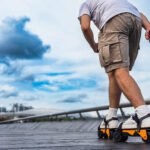 Free glide on the beach with Rollwlak eRW3 electric roller skates-2
