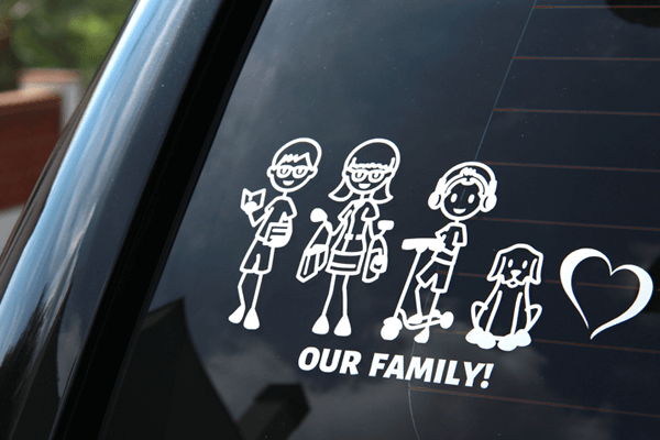 cute family car sticker