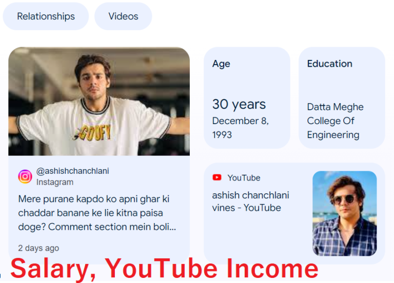 Indian YouTube Ashish Chanchlani Net Worth?