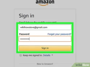 What is amazon login and password