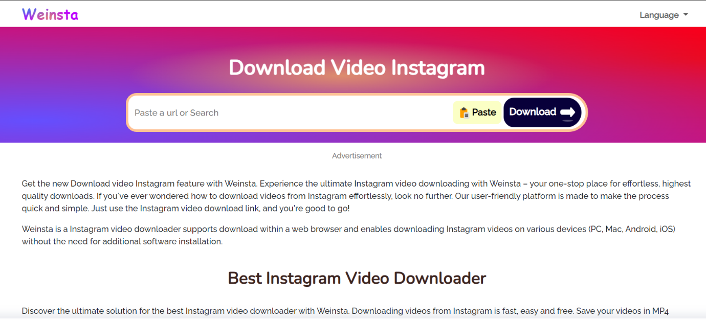 Weinsta: Elevating Instagram Content Preservation with Comprehensive Downloading Capabilities