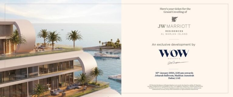 One Broker Group Invites You to the Grand Unveiling of JW Marriott Residences Al Marjan Island