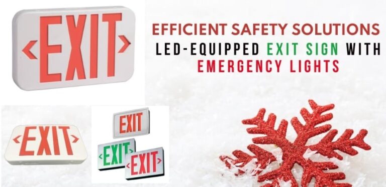Efficient Safety Solutions: LED-Equipped Exit Sign with Emergency Lights