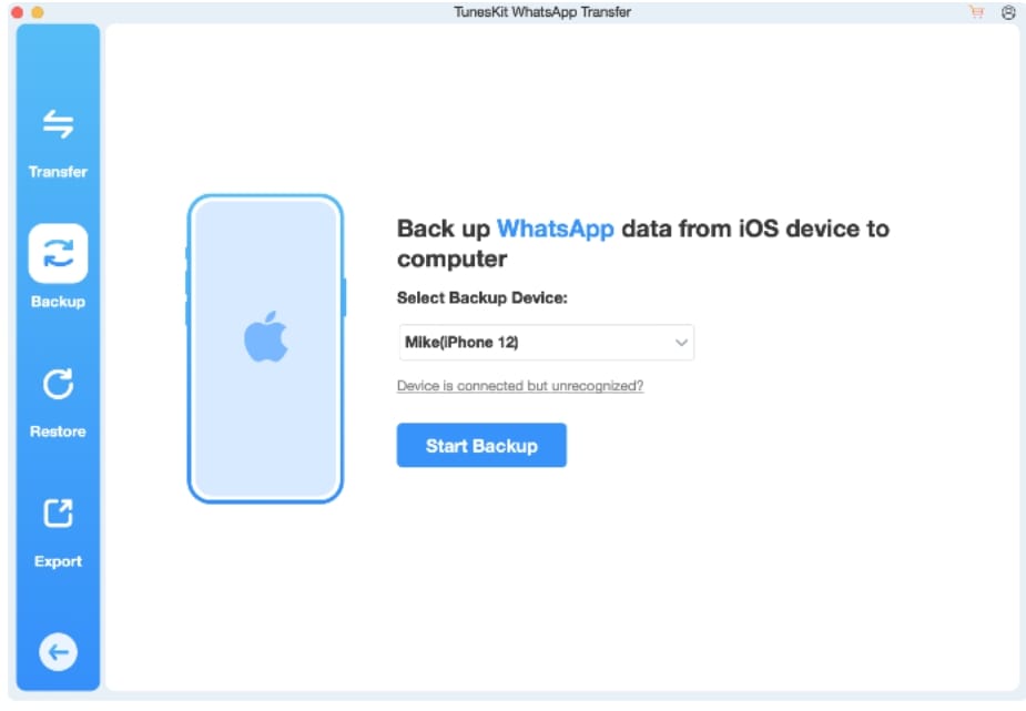 Step 1: Prepare to preserve WhatsApp voice communications.
