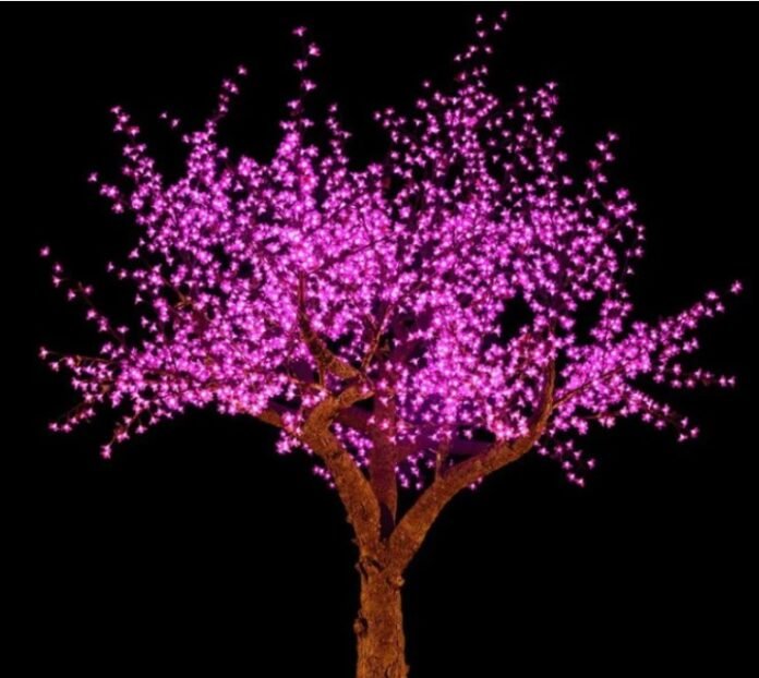 Enchant Your Space with Stunning Purple LED Trees | Magic of Leds