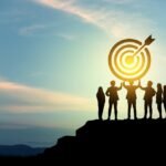 Goal,Setting,Towards,Planning,For,The,Future.,Silhouettes,Of,Group