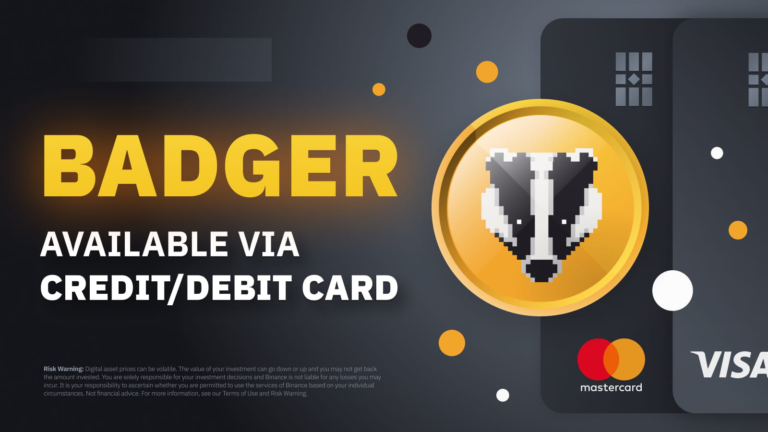 BADGER Available via Credit/Debit Card