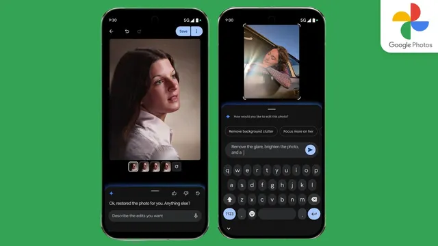 Explain Google Photos editing features