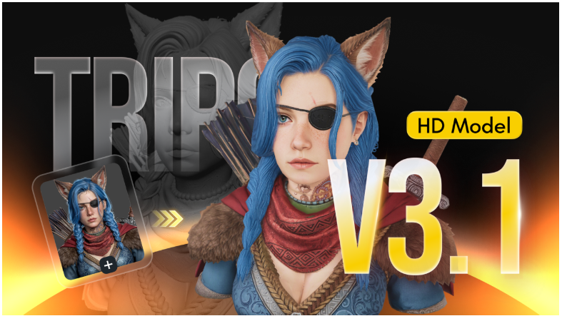 Tripo AI Introduces H3.1, Advancing High-Fidelity AI 3D Generation for Production