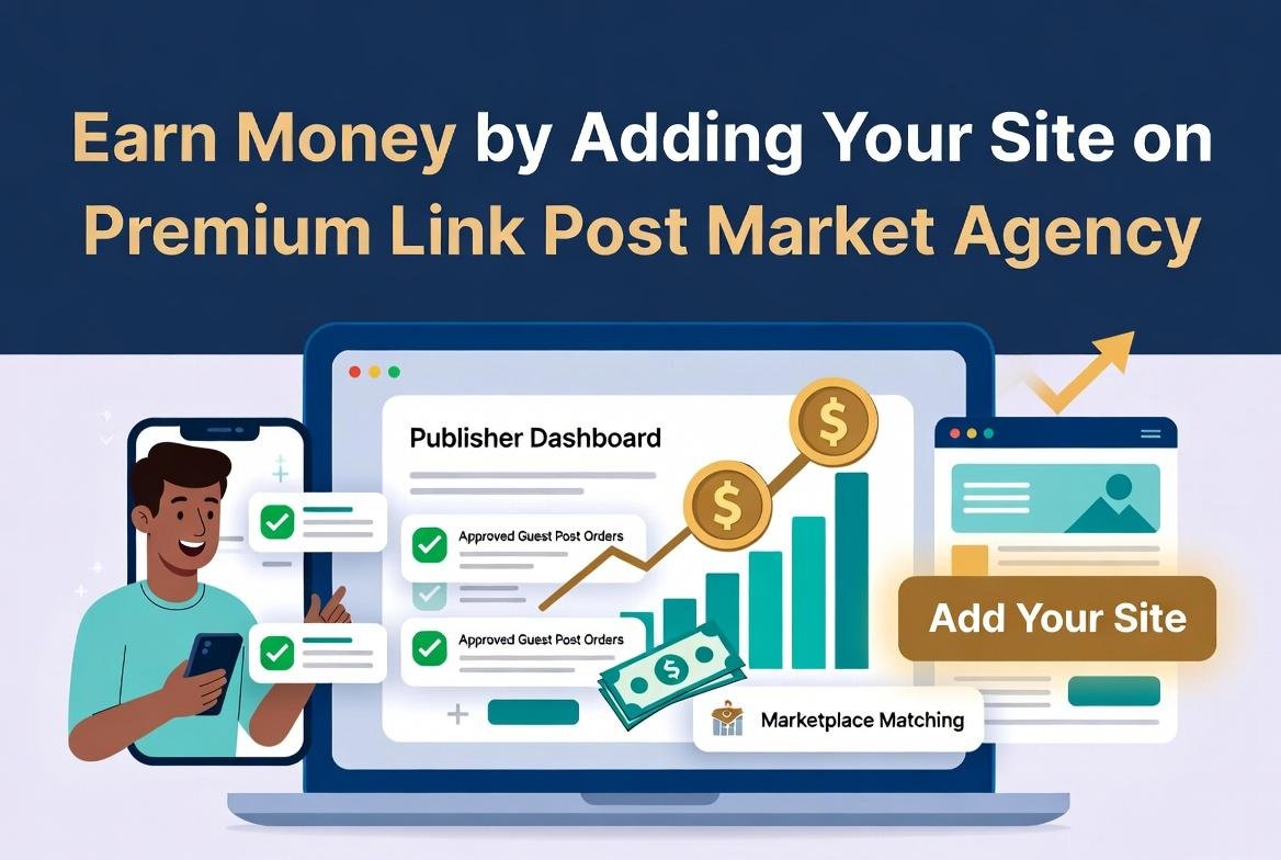 Earn Money by Adding Your Site on Premium Link Post Market Agency – Complete Tutorial Earn Money by Adding Your Site on Premium Link Post Market Agency – Complete Tutorial