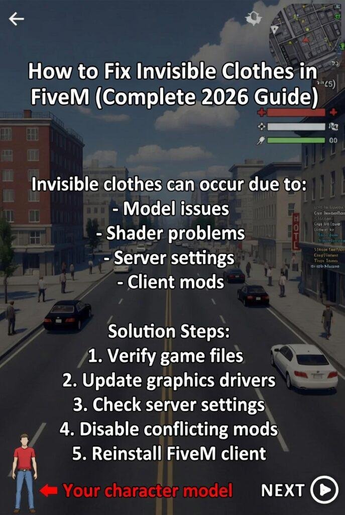 How to Fix Invisible Clothes in FiveM (Complete 2026 Guide)