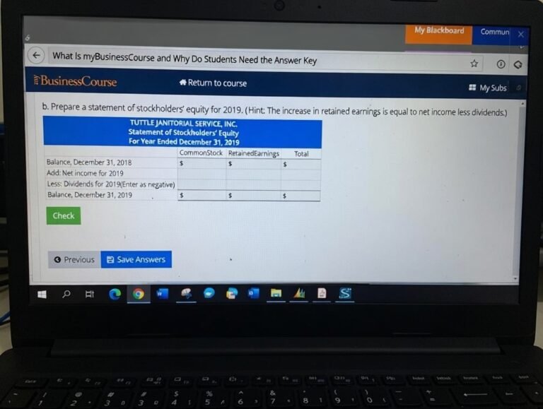 What Is myBusinessCourse and Why Do Students Need the Answer Key?