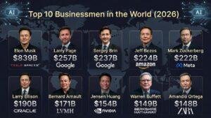 Top 10 Most Powerful Businessmen in the World 2026: Elon Musk Leads with 9 Billion