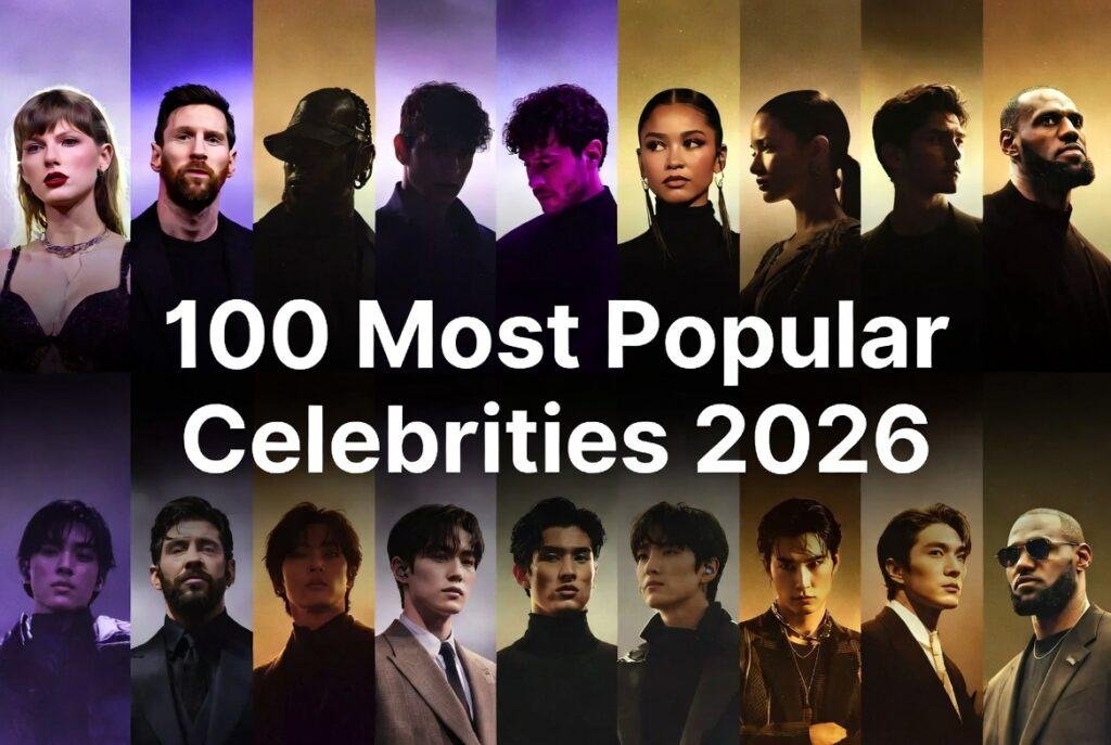 Who are the 100 most popular celebrities in the world right now
