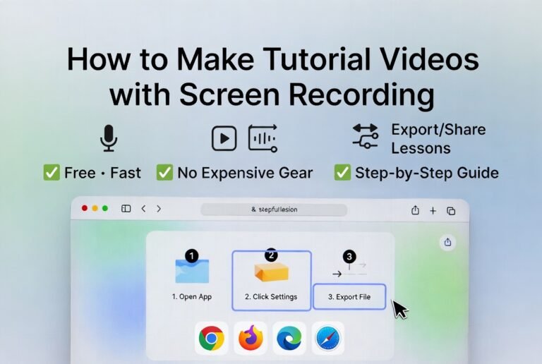 How to Make Tutorial Videos with Screen Recording Free for Clear, Helpful Lessons Online Fast