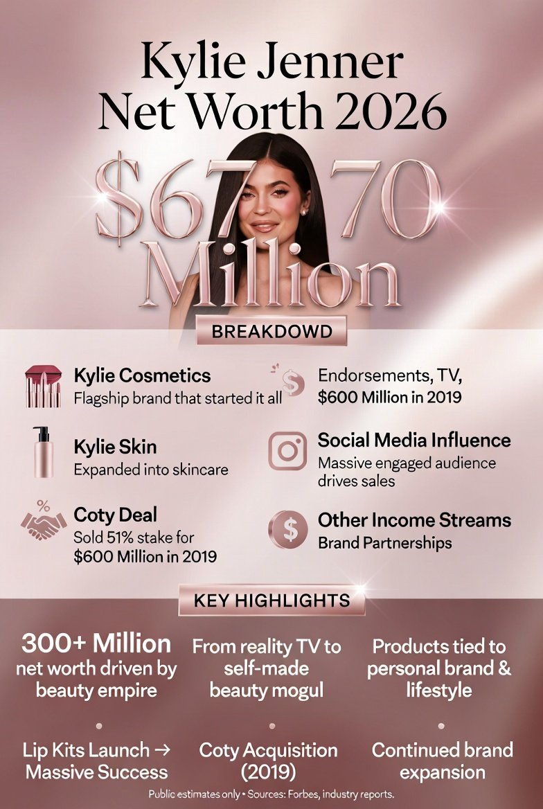 Kylie Jenner Net Worth: How Her Beauty Empire, Brands, and Influence Built Fortune
