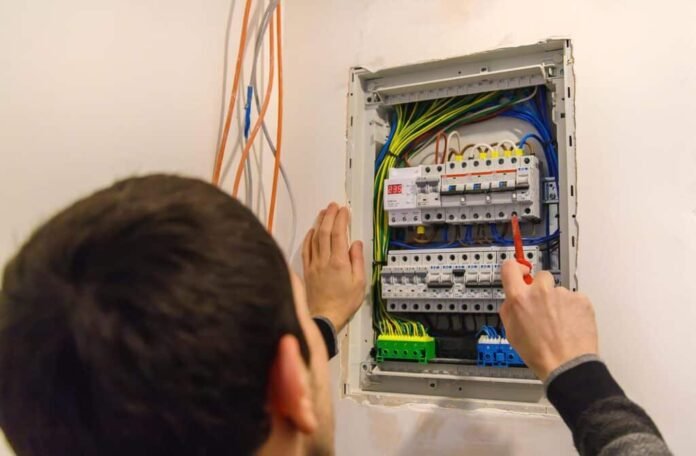 Electric panel in the house. Selective focus. How Your Electrical Panel Affects HVAC Performance