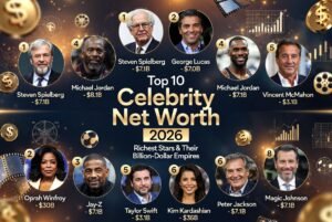 Top 10 Celebrity Net Worth in 2026: Richest Stars Business Empires and Fortune Building Stories