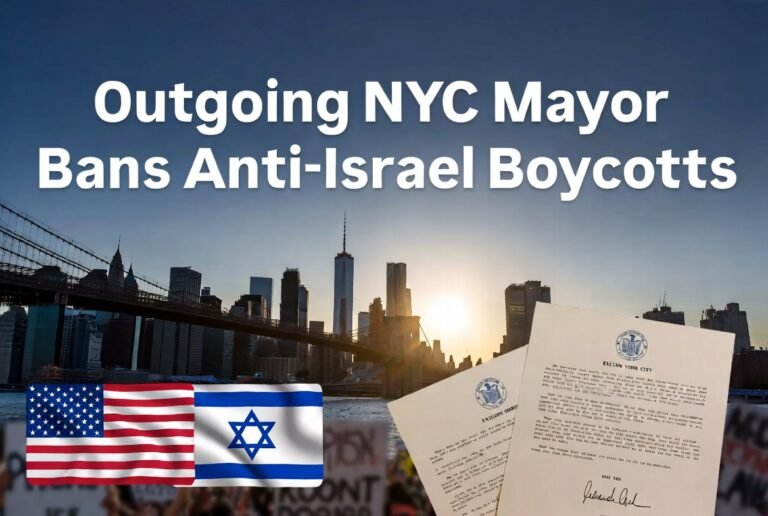 Outgoing NYC Mayor Bans Anti-Israel Boycotts Ahead of Muslim Successor