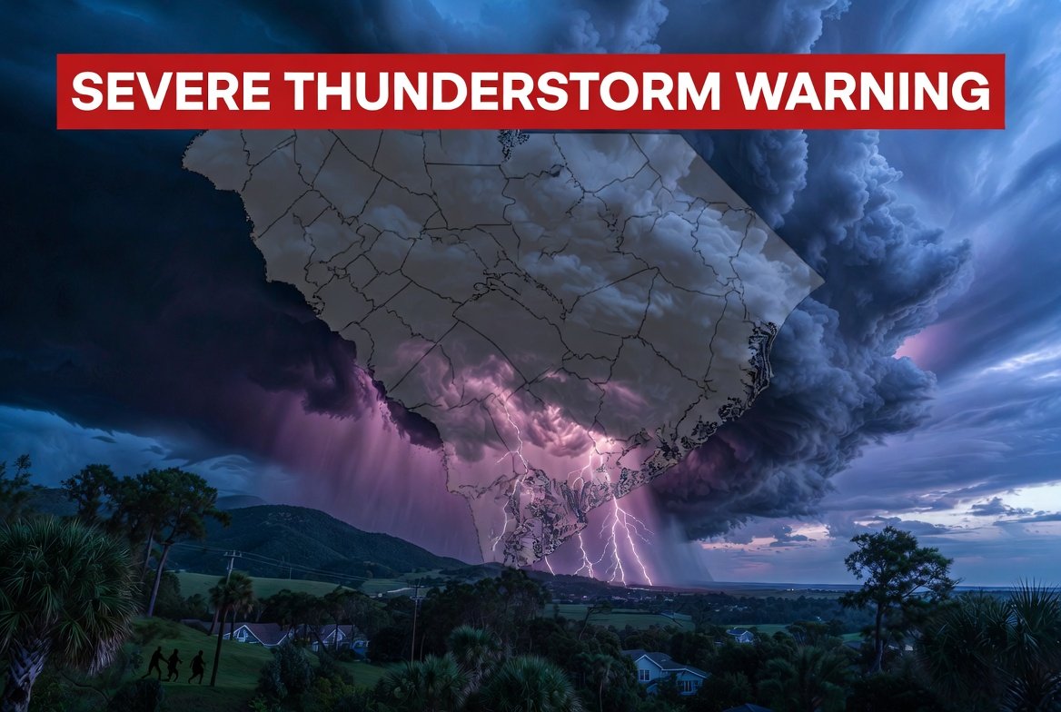 Multiple Severe Thunderstorm Alerts Issued for South Carolina Counties