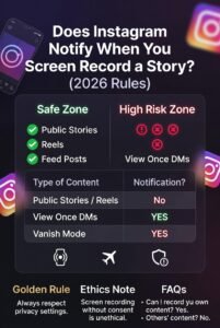 Does Instagram Notify When You Screen Record a Story? (2026 Privacy Guide)