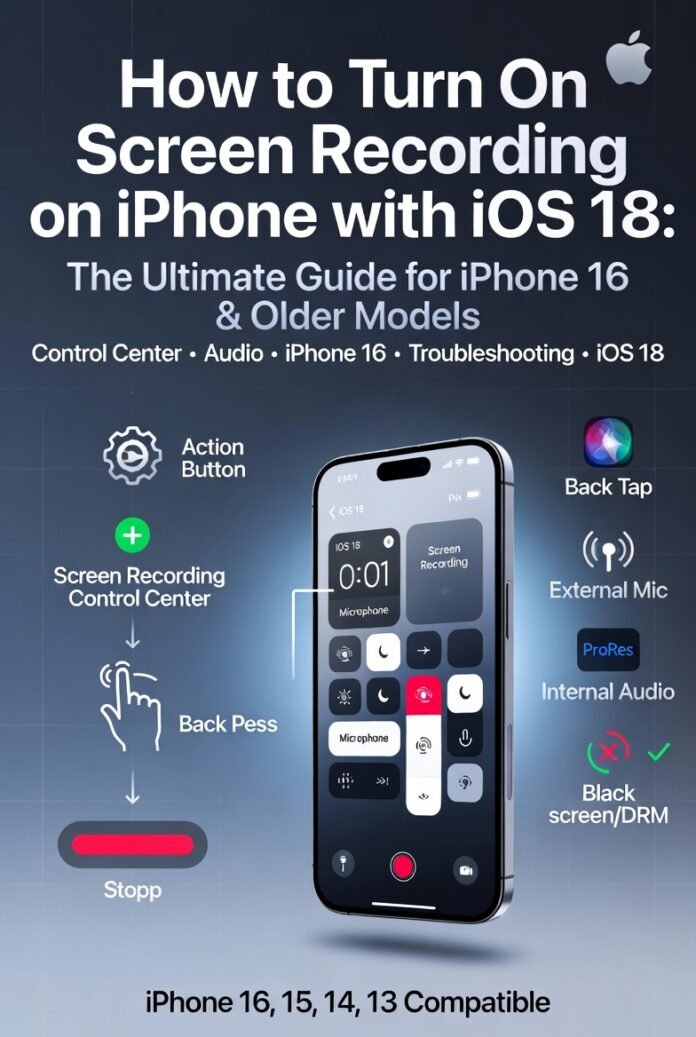 how to turn on screen recording on iPhone
