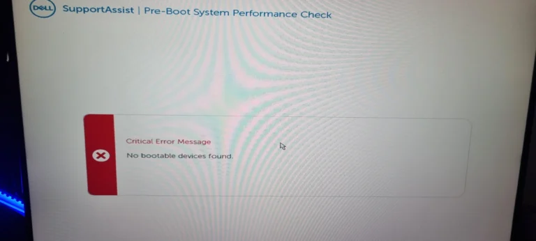 Fix Dell supportassist pre boot system performance check Stuck Issue