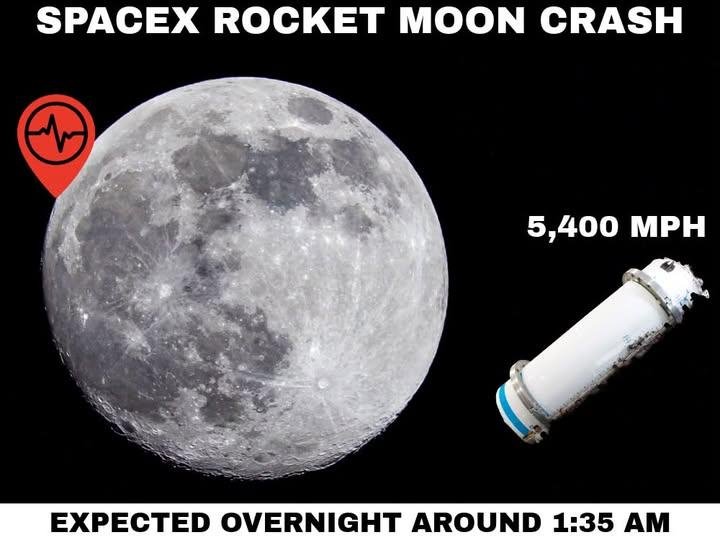 SpaceX Rocket Moon Crash 5400 MPH – NASA Data Benefit?