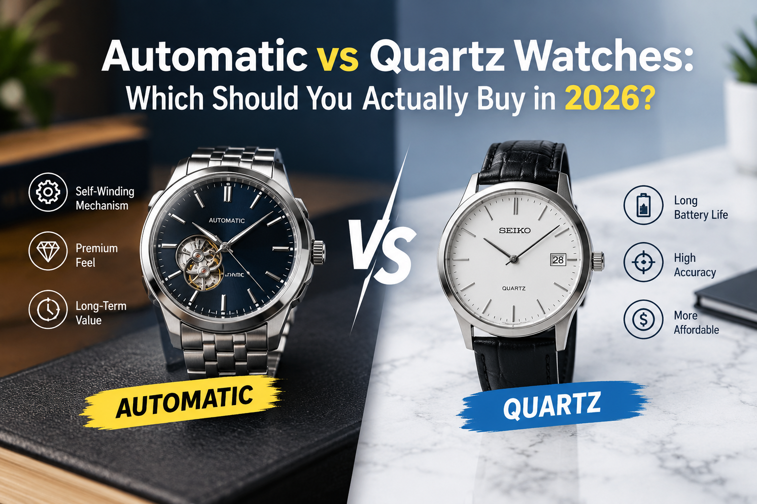 Automatic vs Quartz Watches: Which Should You Actually Buy in 2026?