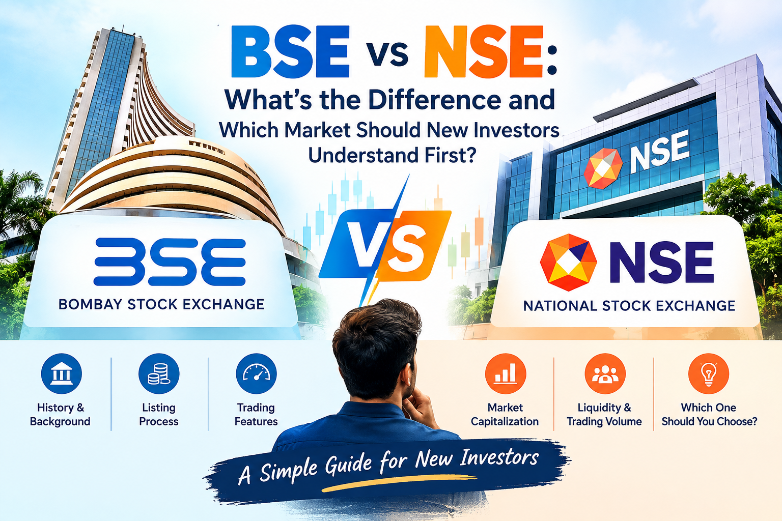 BSE vs NSE: What’s the Difference and Which Market Should New Investors Understand First? BSE vs NSE: What’s the Difference and Which Market Should New Investors Understand First?