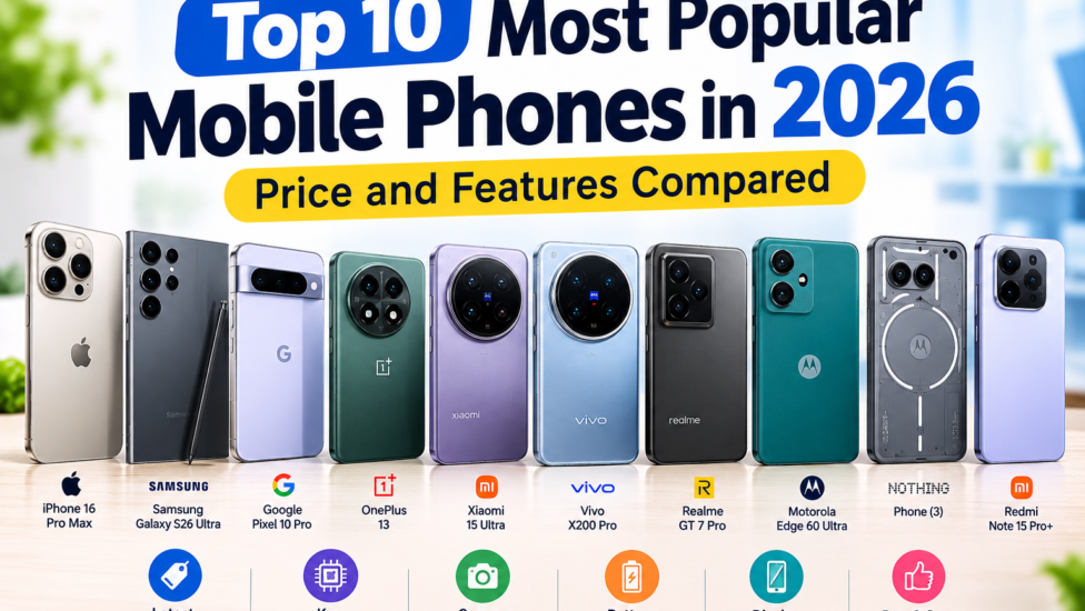 Top 10 Most Popular Mobile Phones in 2026: Price and Features Compared