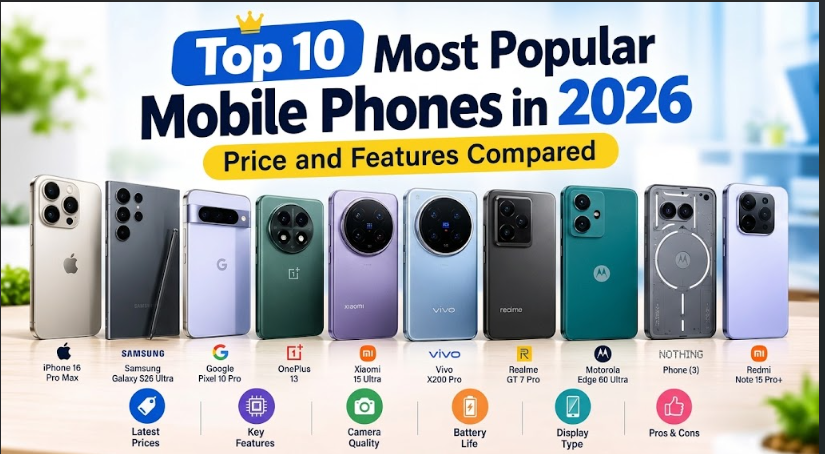 Top 10 Most Popular Mobile Phones in 2026: Price and Features Compared