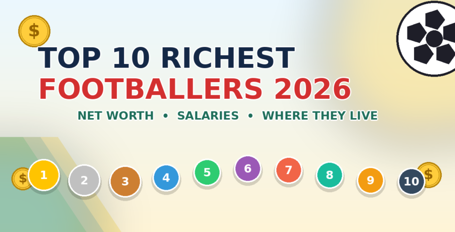 Top 10 Richest Footballers in 2026: Net Worth, Salaries & Where They Live