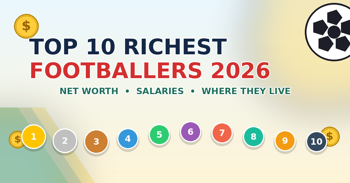 Top 10 Richest Footballers in 2026: Net Worth, Salaries & Where They Live Top 10 Richest Footballers in 2026: Net Worth, Salaries & Where They Live