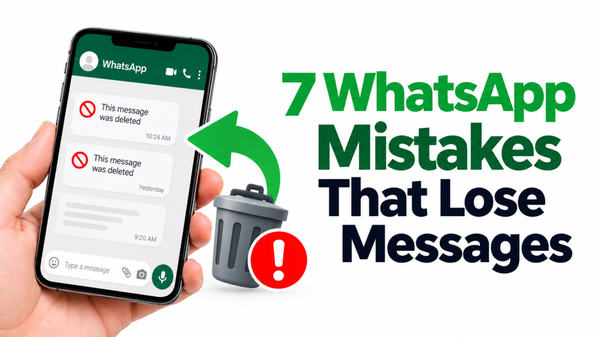 7 WhatsApp Mistakes That Can Cause You to Lose Important Messages 7 WhatsApp Mistakes That Can Cause You to Lose Important Messages